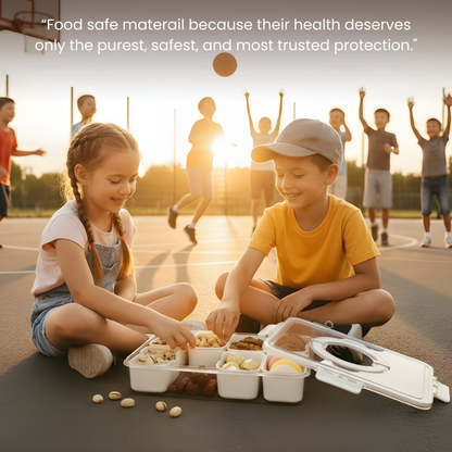 Snackle Box | Divided Serving Tray With Lid and Handle