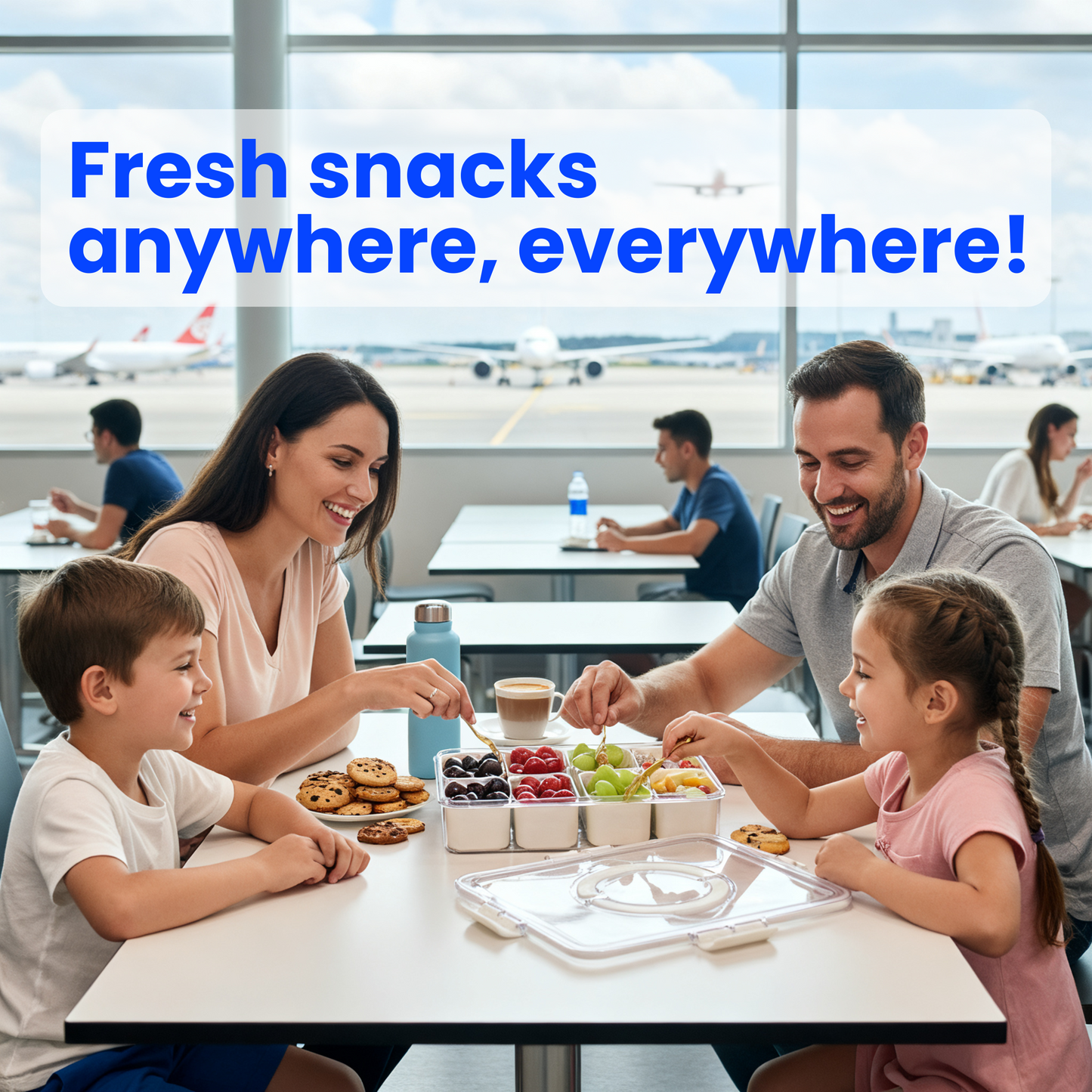 Snackle Box | Divided Serving Tray With Lid and Handle